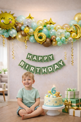 Ballongirlande zum 6. Geburtstag